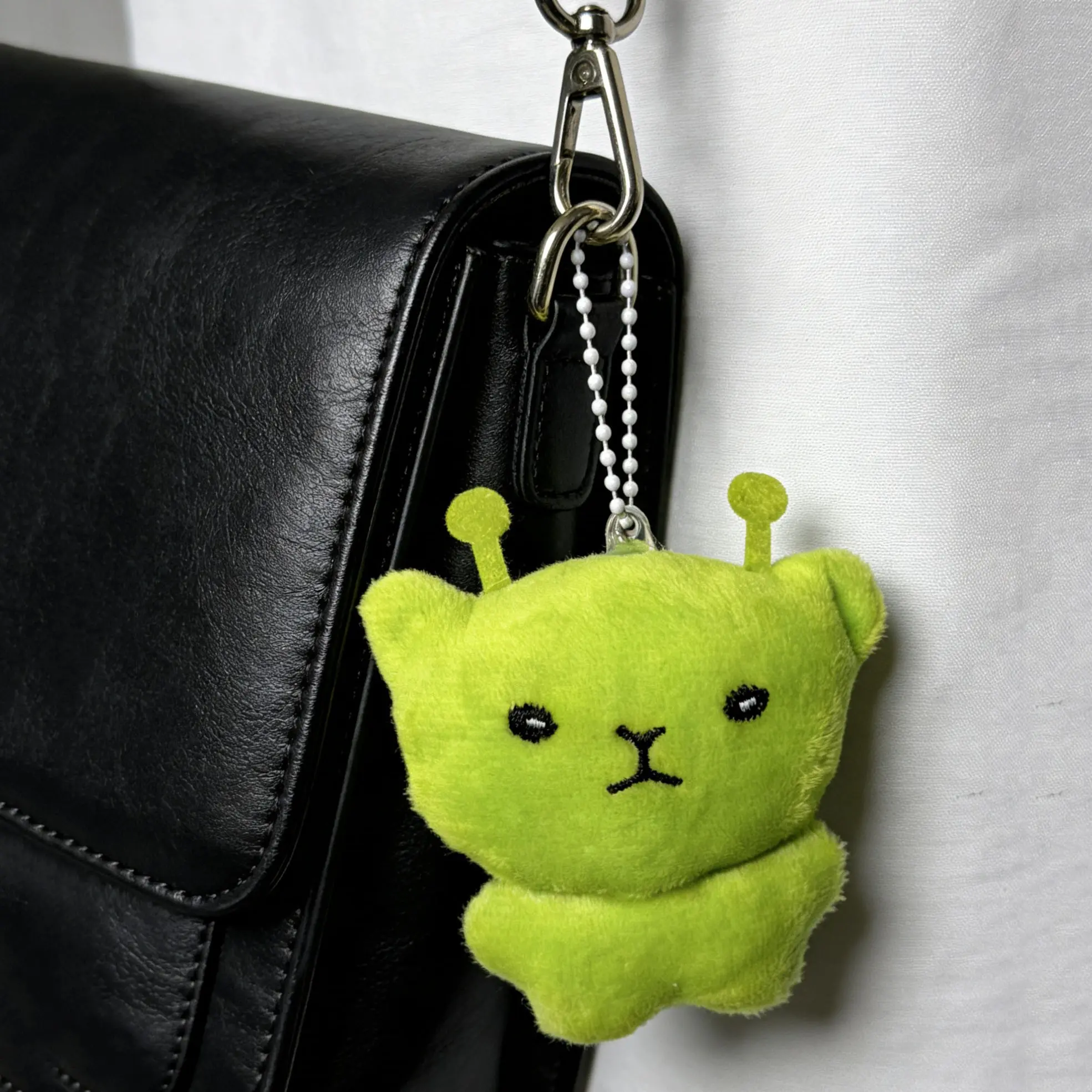 Alien Cat Invasion Earth Handmade Doll Charm, Ultra Soft Adorable Accessory Gift, Cute Outer Space-Themed Decoration, Bag Pendant, Charms For Purses, Accessories For Bags