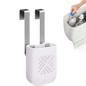 1Pcs Toilet Tank Cleaning Tablet Holder, Household 3.7'' x 2.9'' x 0.7'' Toilet Tank Bleach Tablet Bracket, Hanging Toilets Bowl Cleaner Carrier for Preventing Dissolved Residue From Polluting Water Tank