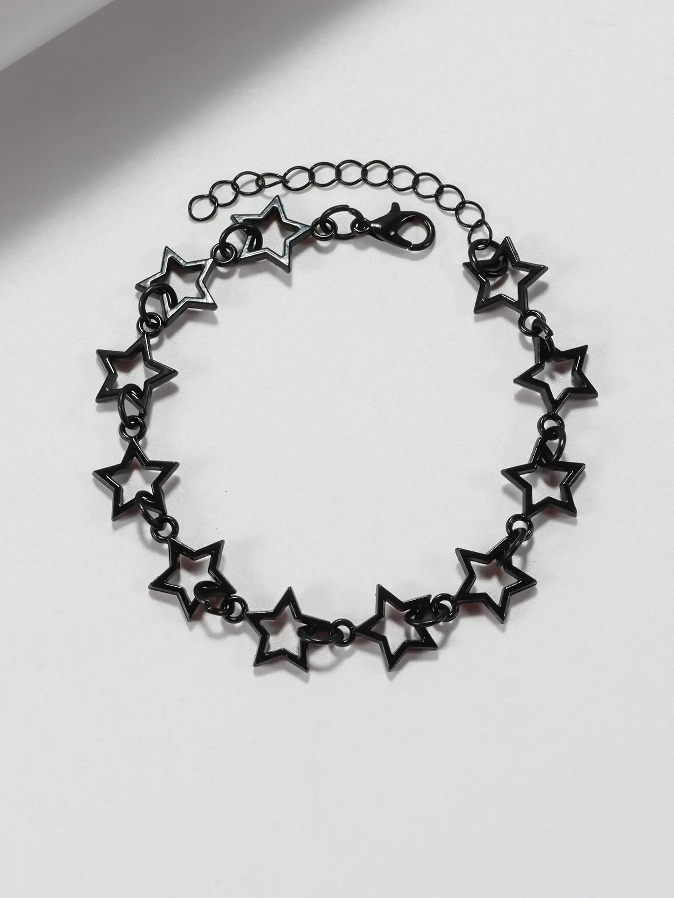 Black Star Design Link Chain Bracelet, Fashionable Alloy Jewelry for Women & Men for Party, Modern Daily Clothing Decor, Trendy All-match & Exquisite Jewelry for Birthday Gift, Fall Trendy Jewelry