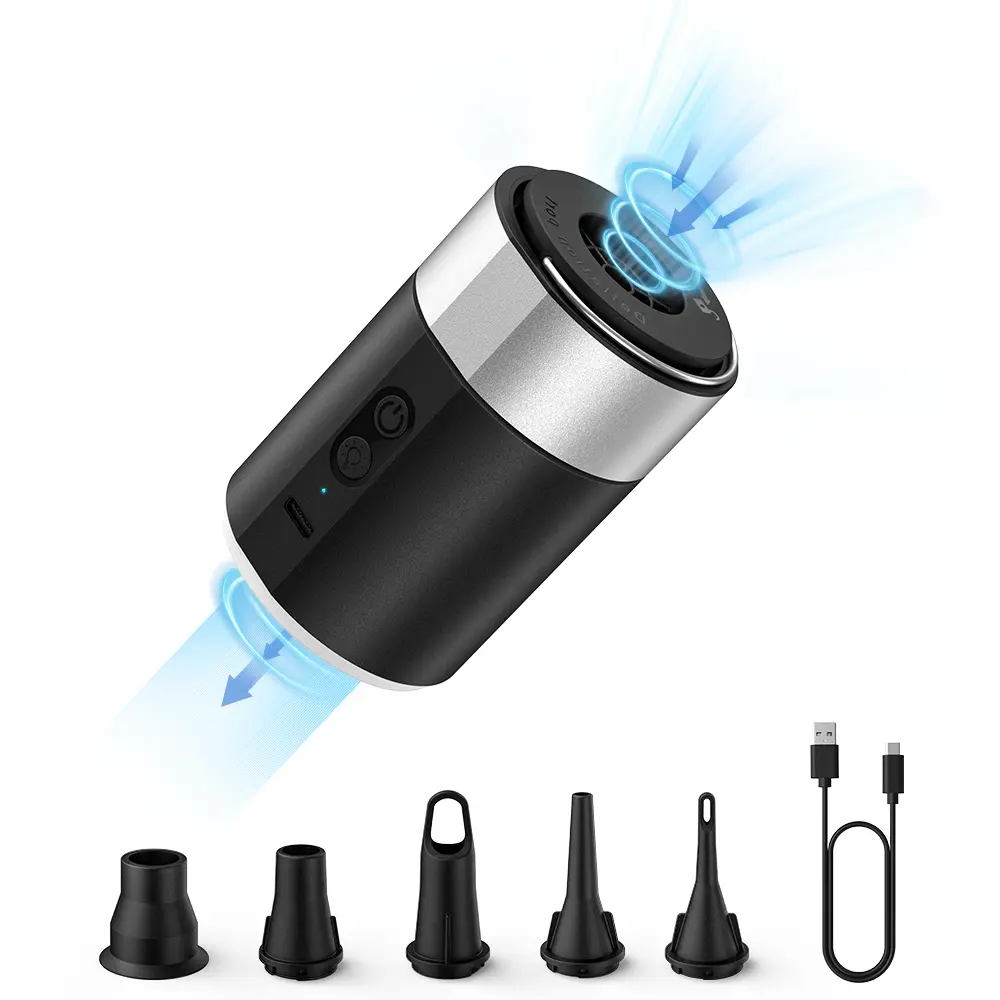 3-in-1 Portable Air Pump with Lantern & 4000mAh Power Bank, Compact, Moisture-proof, Wear-resistant USB-charged Device for Camping, Hiking, Camping Supplies, Usb Charge, Hiking / Light Outdoor, Portable Shape