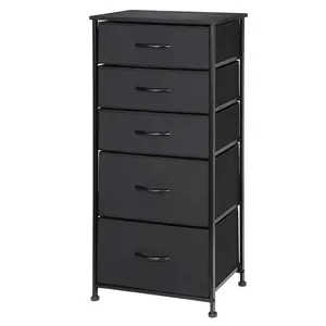 Segawe Storage Tower Organizer Unit with 5 Drawers for Home Entryway Gray