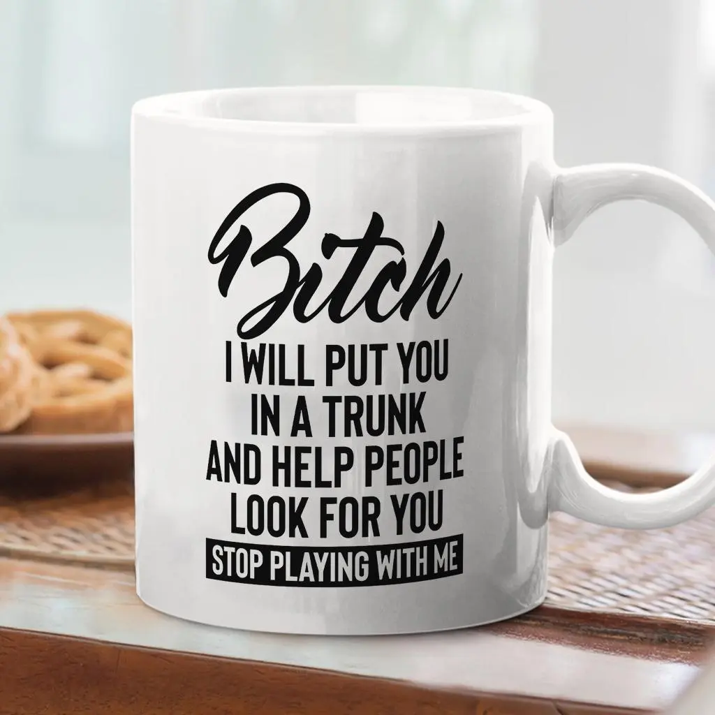 Funny Graphic Ceramic Coffee Mug - Reusable Cup, Washable Kitchenware Drinkware for Coffee Time, Funny Gifts, Funny Mugs