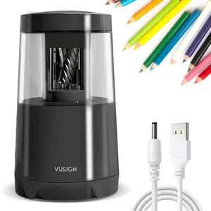 FINENOLO Electric Pencil Sharpener, Heavy-Duty Helical Blade to Fast Sharpen, Colored Pencils(6-8mm), AC Adapter/Battery Operated in School Classroom/Office/Home (Black) TikTokShopBlackFriday