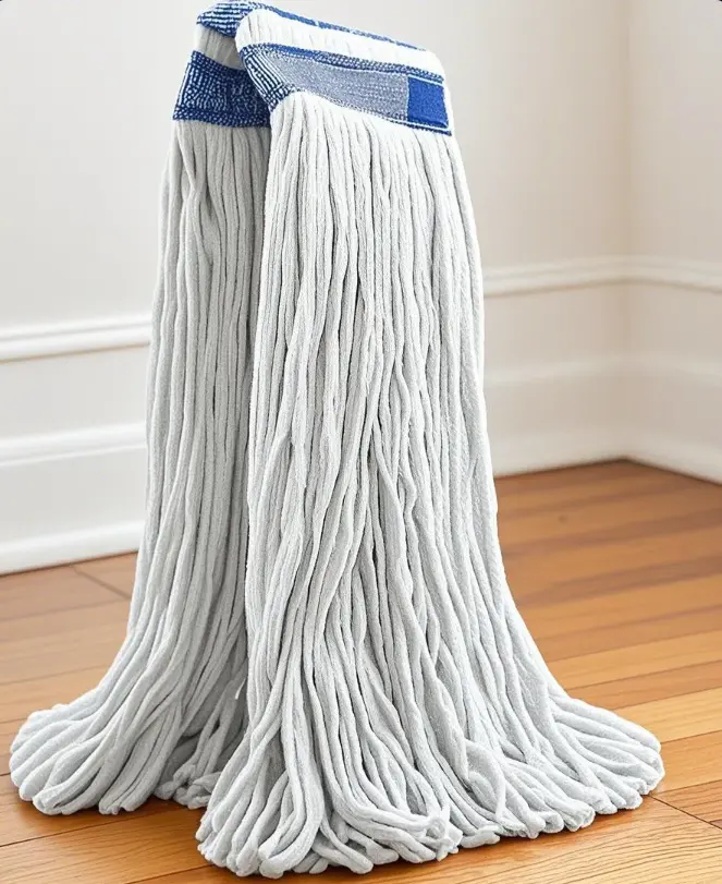 Cotton String Mop Head 24oz Loop End Heavy Duty Refill with 6 Inch Headband for Home Industrial Commercial Floor Cleaning Durable Absorbent Wet Mop dealsforyoudays