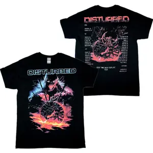 Disturbed Take Back Your Life US Tour 2023 Black T-Shirt Fullsize