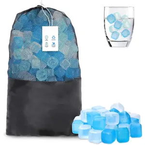 360 Pack  Ice Cubes Refreezable Plastic Ice Cubes Without Diluting  Ice Cubes for Drinks Large Pack  Frozen  for Party Bars Ice Bath Camping