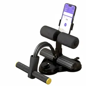 Heart Shaped Abdominal Exercise Equipment Dual Foot Straps Resistance Bands Portable Sit Up Trainer for Core Muscle Workout Home Gym Compact Design Easy to Store
