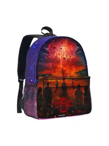 Stranger Things 5 Youth Adult Casual Printed Backpack Shoulder Bag School Bag Bookbag for Hiking Traveling School