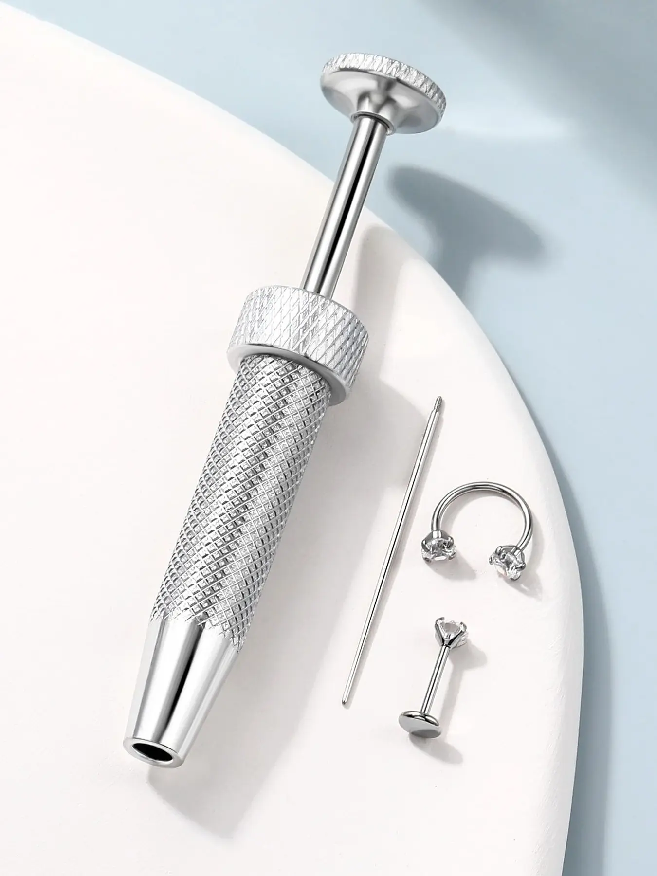20G Horseshoe Nose Ring 316L Stainless Steel 18G Internally Threaded Flat Back Lip Rings Helix Tragus Cartilage Earring with Piercing Grabber Tool Fashion Body Jewelry Helix Pierced Ring