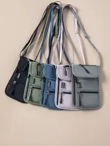 Anti-Theft Document Bag, Multi-Layer Storage, Portable Passport Holder, Passport Cover, Passport Wallet, Ticket Card Organizer, Phone Pouch, Travel Essentials, Travel Accessories