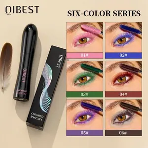 QIBEST Colorful Curling Mascara Waterproof Fast Drying Eyelashes Extension Multicolor Lashes Makeup Lasting Mascara Styling Tool