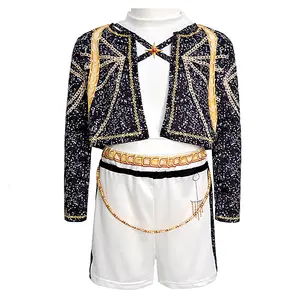 2-12Y Black 3Piece Set 02 Cartoon Cosplay Costume Fancy Carnival Kids Clothes Performance Princess Theme Party Holiday Girls Ball Gown Children Cocktail Dress