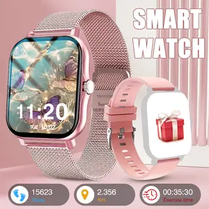 SmartWatch for Women Men - 2026 New, Wireless Calling & Support Call Function, Pedometer Fitness Tracker, Step Counting & Calorie Tracking, Multiple Sports Modes, Sedentary Reminder & Message Push, Multimedia Message Viewing & Weather Alert