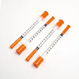 Disposable 1ML Syringes with 27G 1/2 Needles Individual Packaging for Industrial Laboratory Use 100 Pack