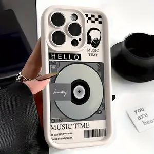 Soft White Camera Protective Case Designed for Various Phone cases Case Compatible with iPhone 17 Pro Max 16 16e 15 14 Plus 13 12 Mini 11 Air X XS Pattern TPU Lens Protection Durable Soft Cover Valentine's Day Gift 2D printing