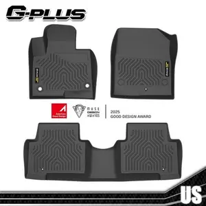 Waterresistant Stainproof All-Weather TPE Floor Mats, Custom-Fit Protection Liners for 13-18 Hyundai Santa Fe Sport, Car Accessory, Automotive Mat Covers