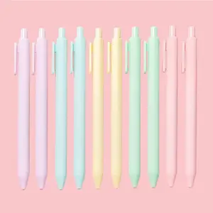Retractable Ballpoint Pen, Cute Retractable Pen, Aesthetic Pens, 6pcs/10pcs 0.5mm Bullet Tip Quick-drying Smooth Click Ballpoint Pen, Writing Pen for Students Office Dormitory Exam, Office Supplies