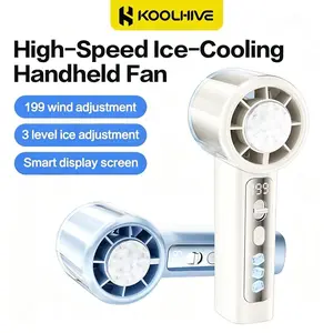 Powerful high-speed hurricane-level cooling handheld fan,Powerful wind at level 199,Level 3 semiconductor instant cooling