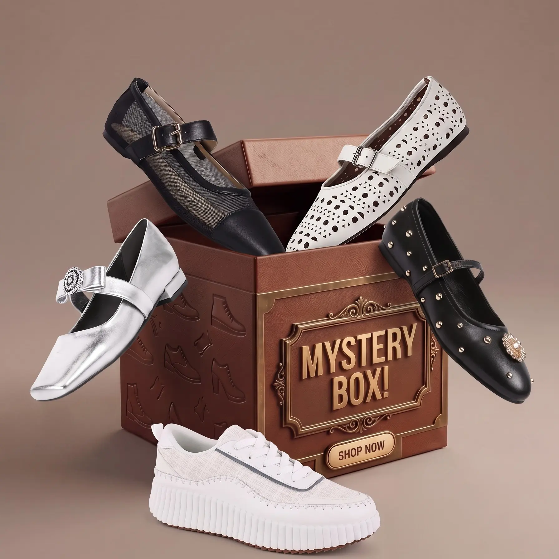Clearance Sale Mystery Shoe Box Fashion Shoes Trendy Styles Womens Shoes Casual Work Sandals Heels Pumps Dailywear Dressy Flats