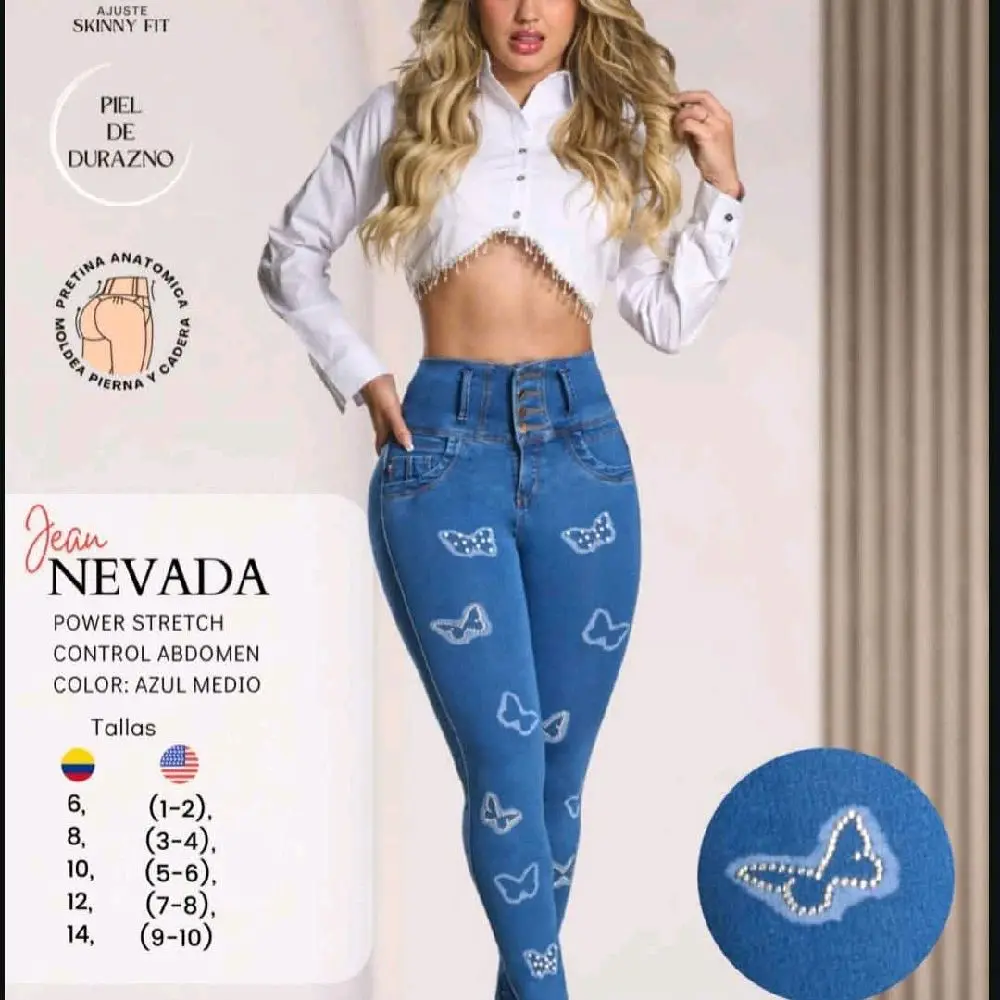 jeans colombiano  barios módelos   Womenswear Original Streetwear Womenswear Original Compression Comfort Shapewear  Fashion Bottom Piece Pants Style Basic Fabric