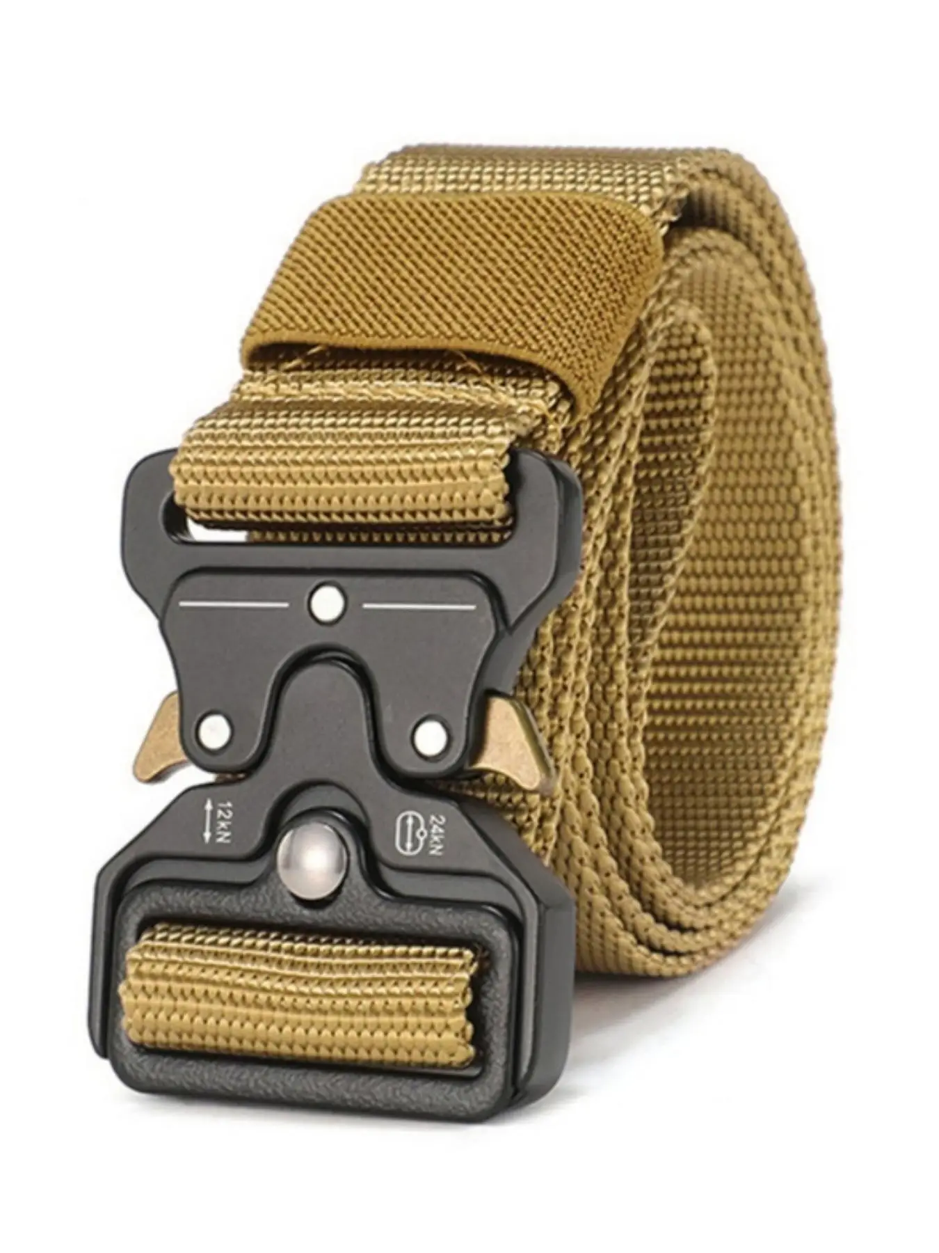 Men's Nylon Buckle Belt, Durable Plastic Buckle Adjustable, Outdoor Hunting Tactical Multi-function Striped Belt, Perfect Gift for Dad, Valentine's Da