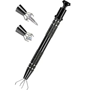 Stainless Steel 4-Claw Pick Up Tool For Small Parts, Durable Multipurpose 4 Prongs Grabber Hand Tools Industrial Tweezers For Tiny Objects In Home, Office, IC Chip, Men Gadgets