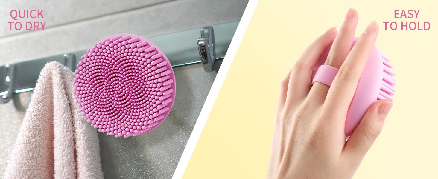 Silicone Body Scrubber for Shower, Food-Grade Ultra-Soft Silicone Exfoliator for Women Bath & Massage, Easy-to-Grip Deep Clean Body Brush, Gentle Exfoliating Scrubber for Sensitive Skin, Reusable & Hygienic Shower Brush for Smooth Glowing Skin