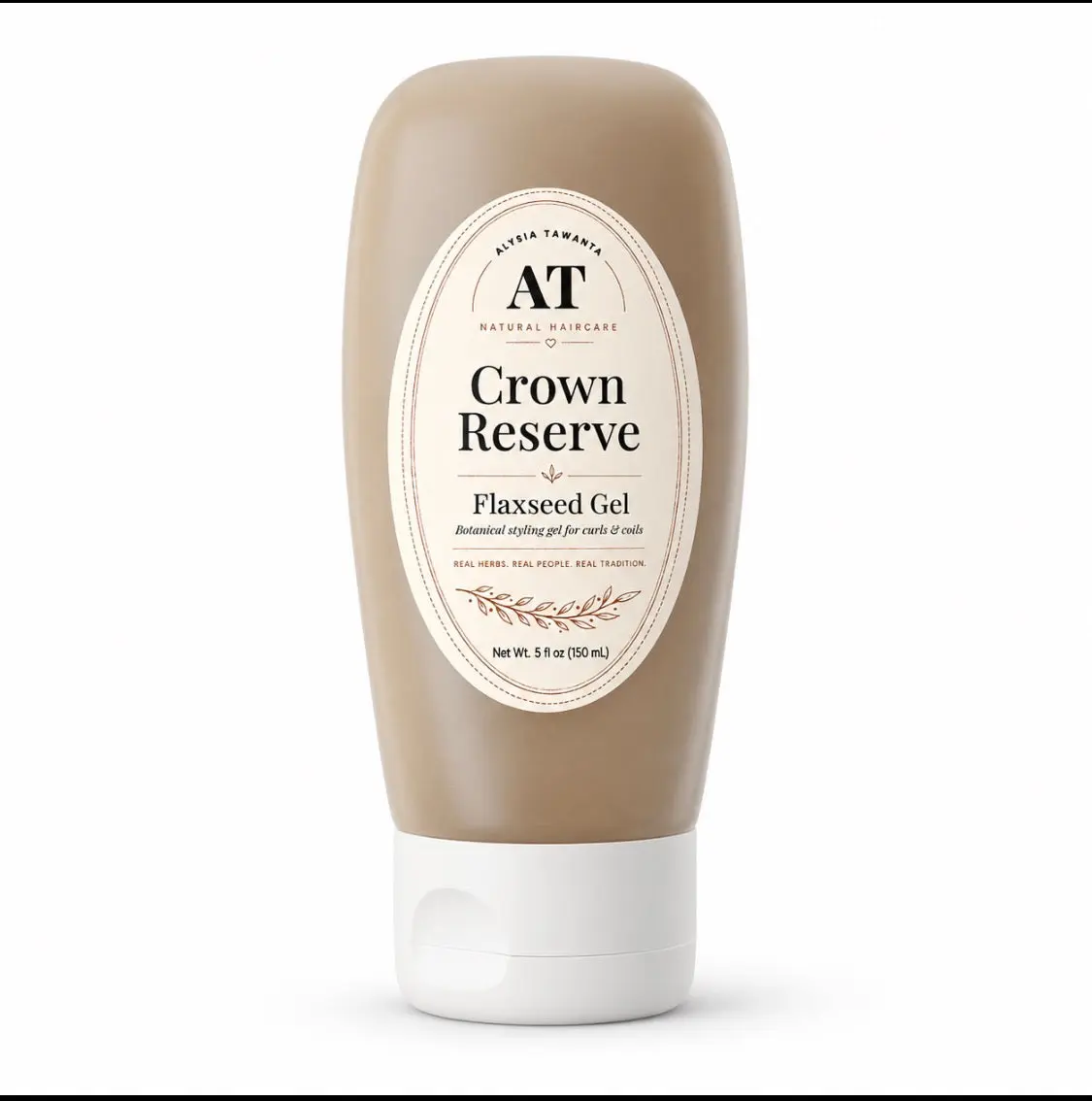 Crown Reserve Flaxseed Gel for Curls & Coils | Botanical Styling Gel | 5 fl oz, Peppermint, Haircare, Lightweight, Cosmetic, Smooth, Curly Hair, Flaxseed Gel For Hair