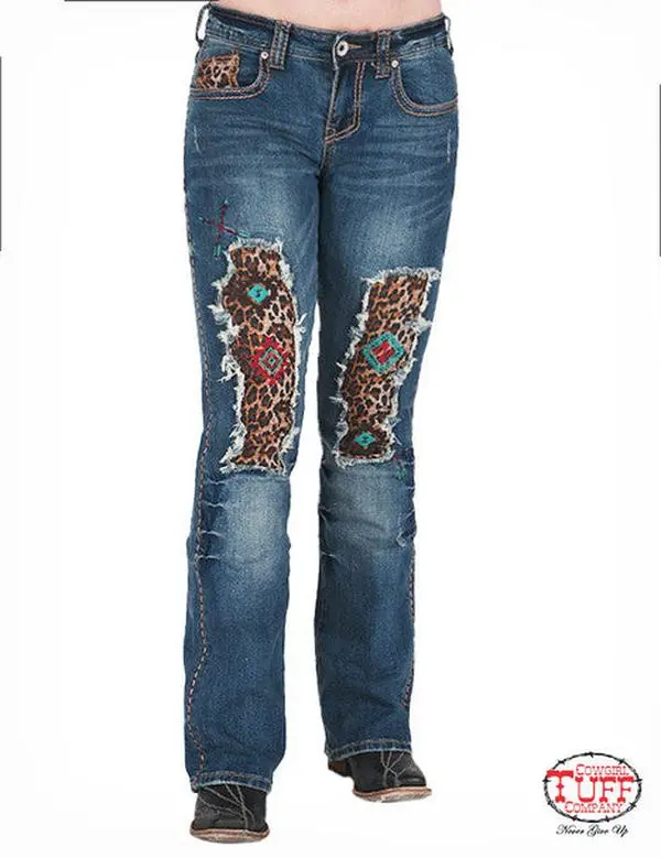 Cowgirl Tuff Leopard Pride Jeans