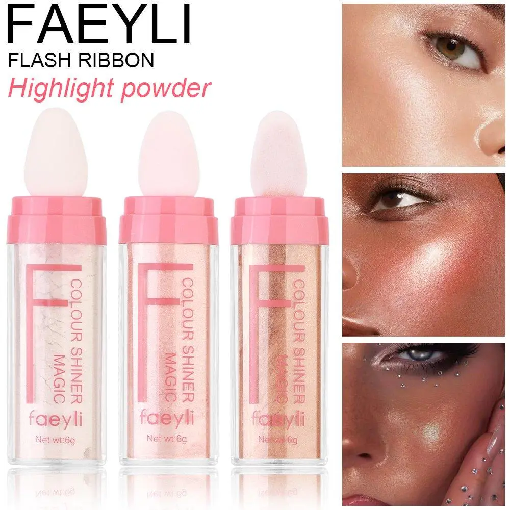 Magic Colour Shiner Highlight Powder Shimmer Glitter Patting Powder Face Body Collarbone Brightening Makeup