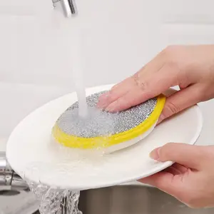 Stop Scratching Your Expensive Cookware! 10 Pack Double Sided Round Dish Sponges, Non-Scratch Durable Scrub Pads, for Dishes Pots Pans Sink Countertops, Essential Home Cleaning Supplies