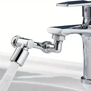 1080° Rotation Faucet Aerator Splash Dual Mode Kitchen Tap Extend Water Nozzle Faucet 22/24mm Adaptor Faucet Bubbler Robotic Arm Faucet Aerator Extension