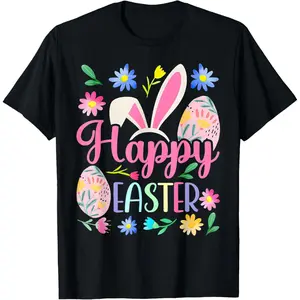 Happy Easter Bunny Spring Easter Egg Easter Shirts For Women T-Shirt,Made in USA