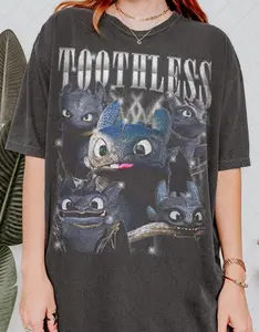 Limited Comfort Colors Toothless T-Shirt, How to Train Your Dragon Est 2010 Bootleg Fan Tee T-Shirt, Gift For Women and Man Unisex T-Shirt