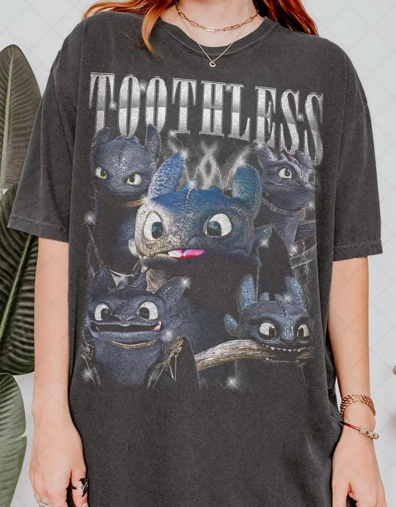 Limited Comfort Colors Toothless T-Shirt, How to Train Your Dragon Est 2010 Bootleg Fan Tee T-Shirt, Gift For Women and Man Unisex T-Shirt