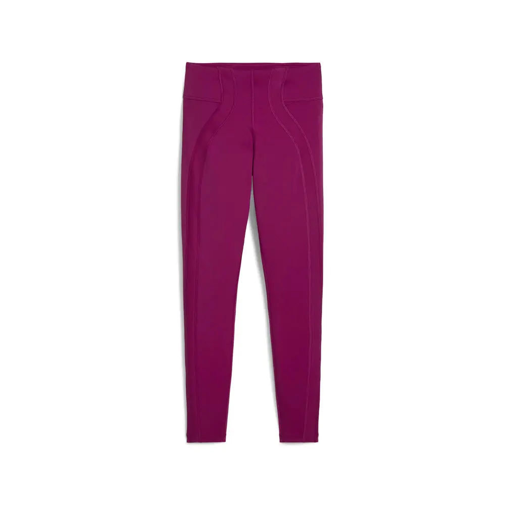 PUMA Womens Studio Cloudspun Rib High Waist Leggings Training Casual - Purple