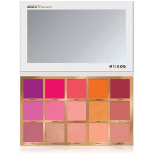 MASTERCLASS Pro Cheek Palette - 15 Vibrant Blush Shades + Magnetic Pans