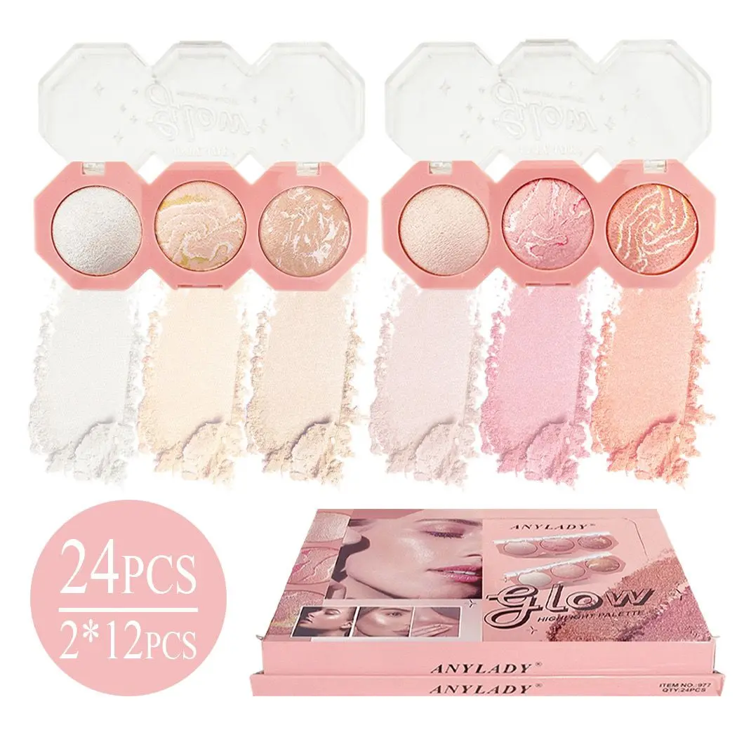 3 color in 1 facial colors shining pearl eye shadow dish diamond nude specular colour makeup palette wholesale