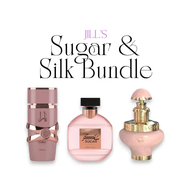 Jill’s Sugar & Silk Bundle | Yara Elixir + Oxana Sugar + Juman Precious | Women's Fragrance | 100 ML - 3.4 OZ | Eau De Parfum | Lily - Pear & Mandarin Orange