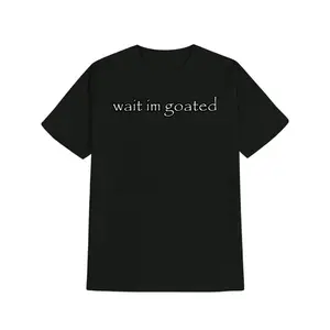 Wait, I'm Goated" Funny Inspirational Print Men's Casual Round Neck T-Shirt - Versatile Humorous Graphic Tee for Men, Gift Idea, Party & Gym Wear graphic tees