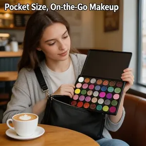 Multifunctional Colorful Fashion Makeup Set Box, 35jc Eyeshadow Palette, 35 Shades Shimmer Matte, Gold Glitter Flash Eyeshadow Box