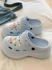 Summer New Casual Cartoon Decorative Eva Soft Sole Comfortable Breathable Sandals, Home Outdoor Two-In-One Beach Shoes, Outdoor Beach Slippers