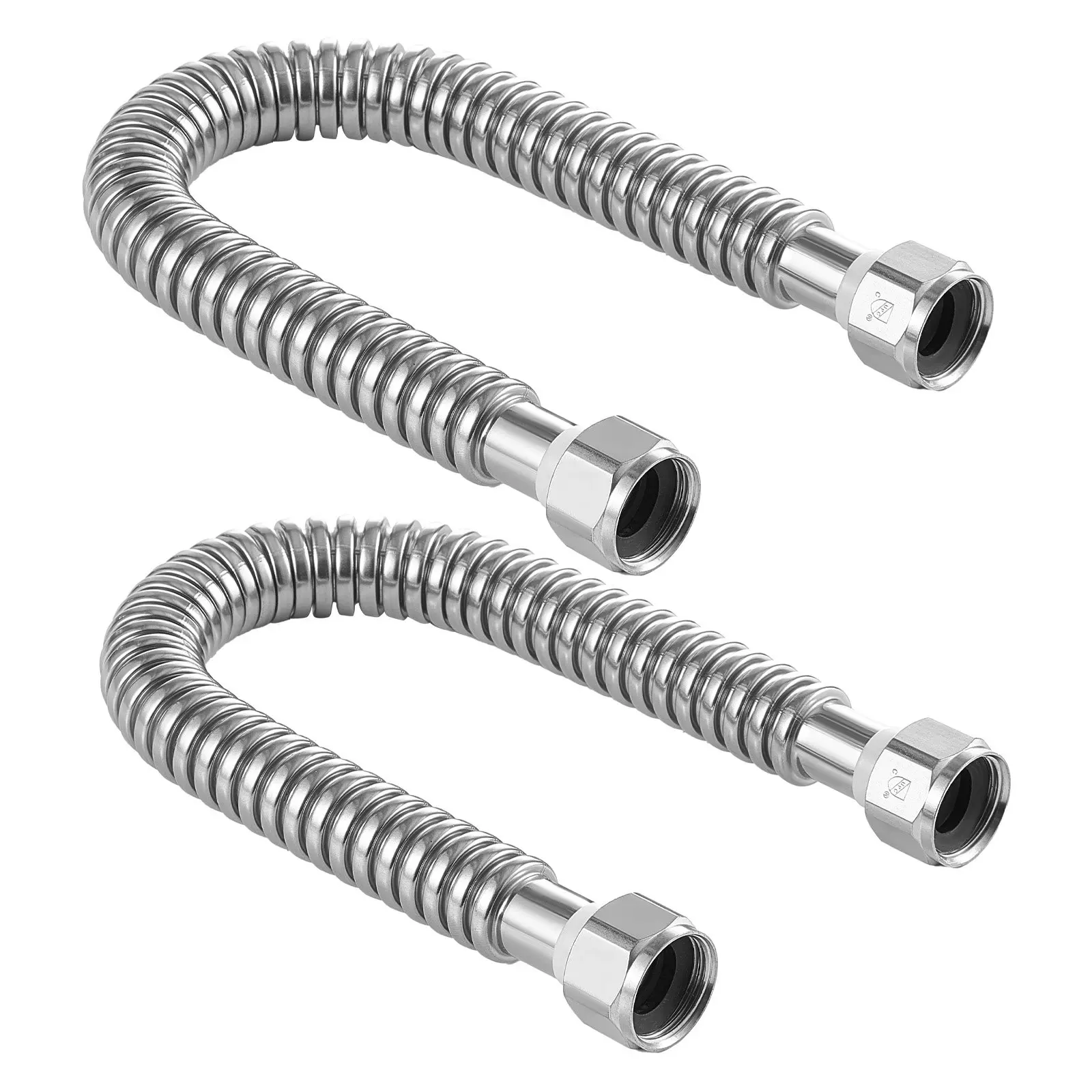【Summerfinds】VEVOR Water Heater Kit, 18 Inch Length Water Heater Flex Connector, Waters Heaters Installation Kit with 3/4" FIP x 3/4" FIP Inlet & Outlet Connection for Bathroom, Kitchen, Laundry Room, Boiler Room Plumbing Accessories Shower Bath Acce