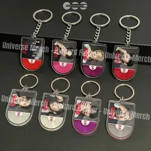 Vinyl Record Arirang Acrylic Keychain, Bangtan Purple Keyring 2 Side For Army, K-Pop Merch Inspired Album, World Tour 2026 Idea Outfit For Army