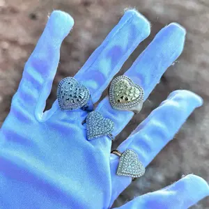 Heart Gold Plated Open Rings