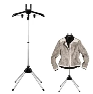 Telescopic Garment Steamer Rack Height Adjustable Garment for Laundry Use with Tripod Base and Adjustable Height Design