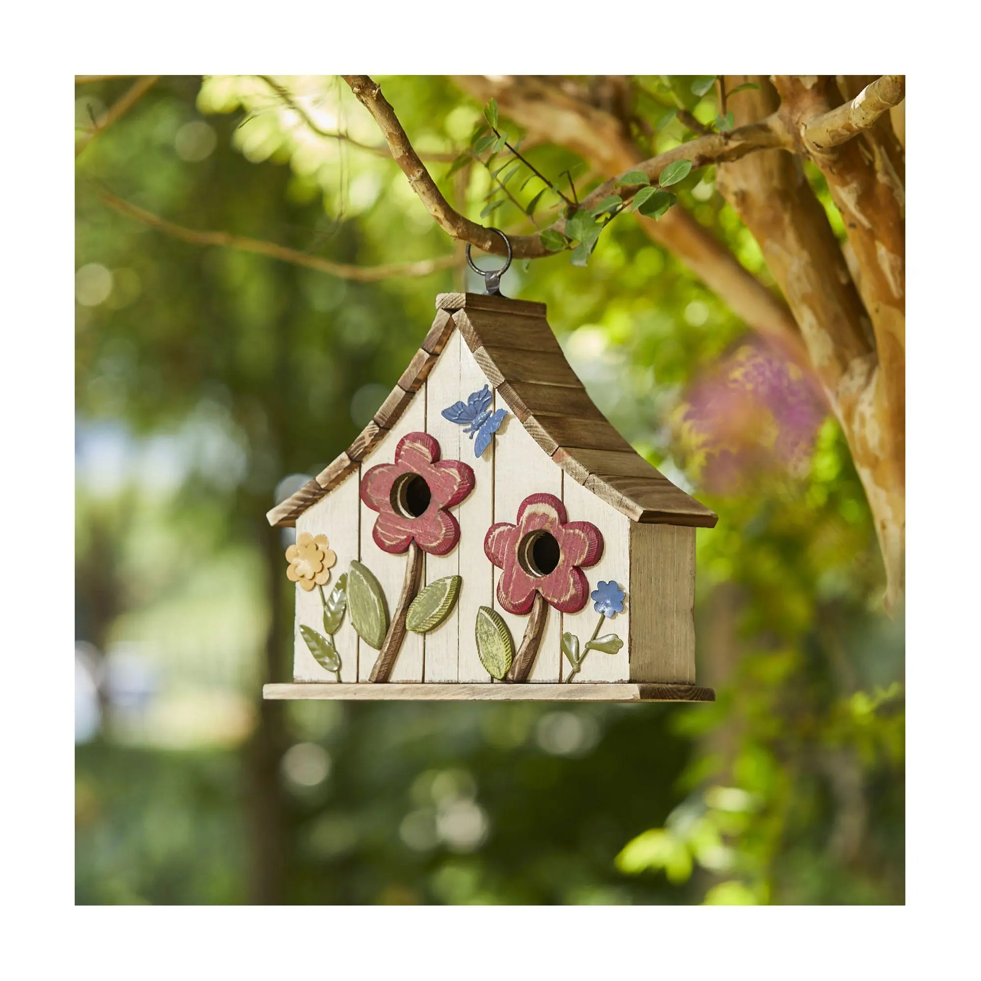 Glitzhome 10.5'' Wood Two Story Townhouse Garden Birdhouse Glitzhome 10.5'' Wood Two Story Townhouse Garden Birdhouse