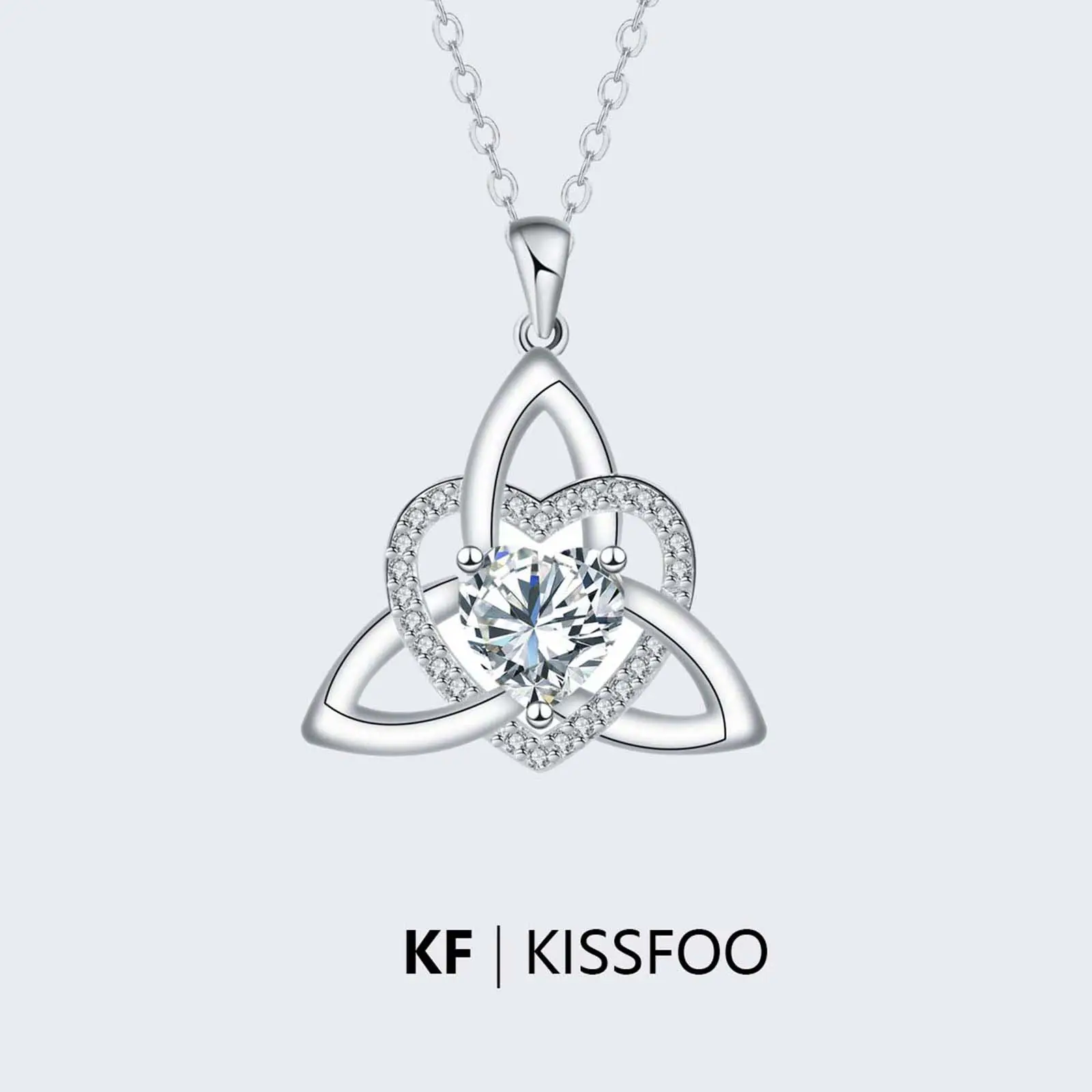 KISSFOO Heart Surround Witch Knot Protection Necklace Celtic Symbol Hecate Guardian Accessories Gift For Women