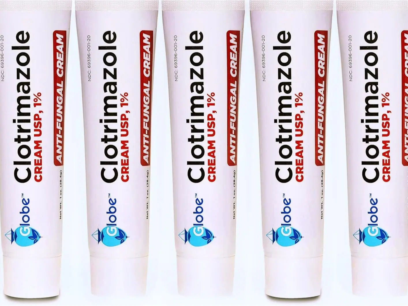 Globe Clotrimazole Antifungal  Cream for Associated Athletes Foot,(Pack of 5)