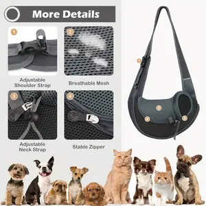 Taglory Breathable Pet Backpack for Travel with Shoulder Strap - Portable Carrier for Dogs, Cats, and Rabbits